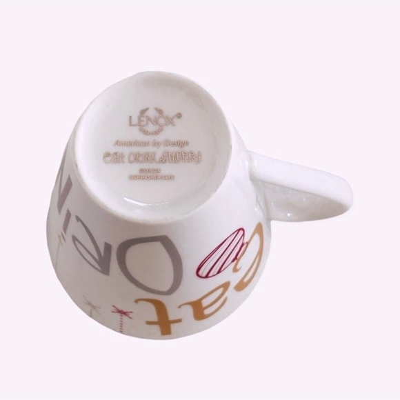 LENOX Porcelain Christmas Mug American By Design Eat Drink Be Merry Holiday Cup - Picture 5 of 6